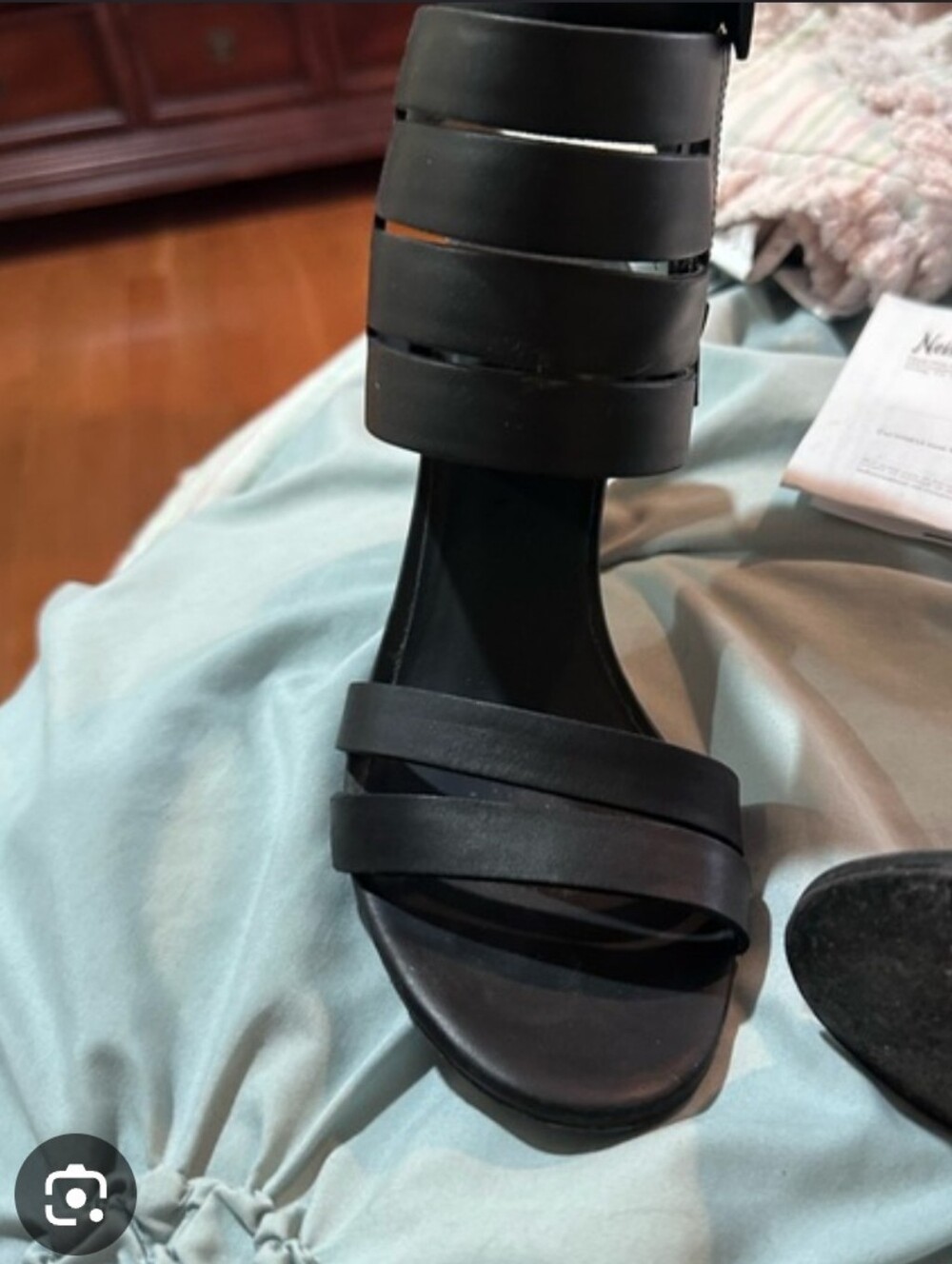 Vince Leather Black Strappy Women’s Sandals